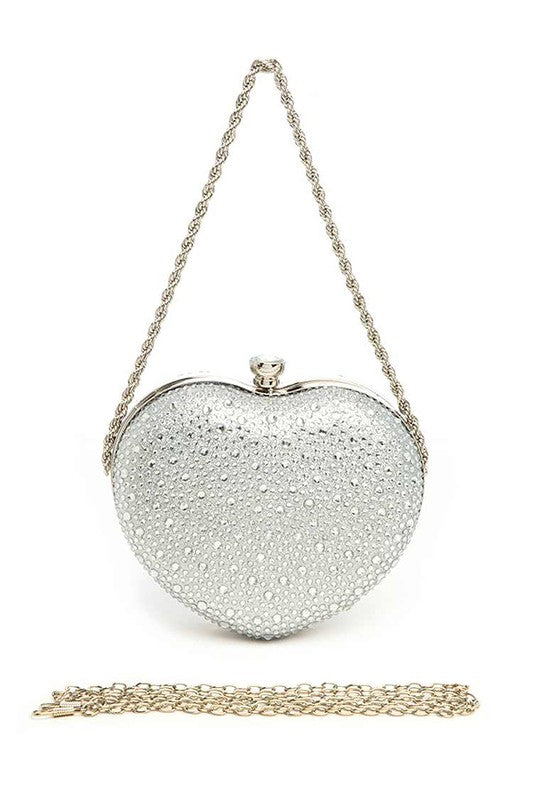 Lucky In Love Rhinestone Pave Box Clutch