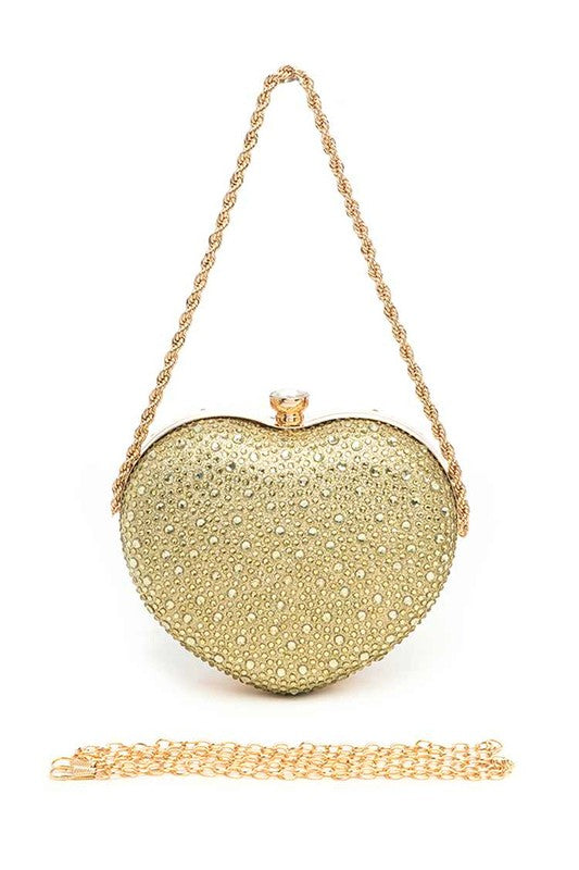 Lucky In Love Rhinestone Pave Box Clutch