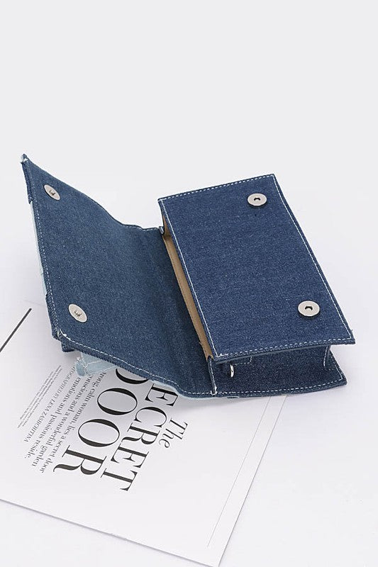 Double Down Denim on Denim Crossbody Bag