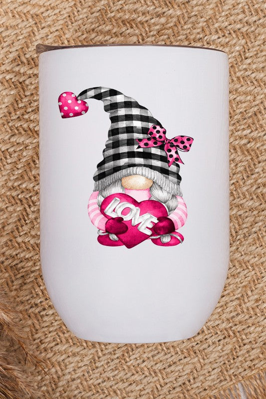 Gnome Love Heart Cold Cup Tumbler