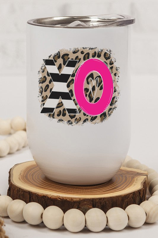 XO Stripes Leopard Cold  Cup Tumbler