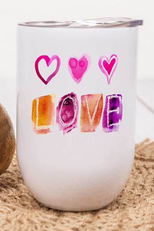 Watercolor Love Cold Cup Tumbler