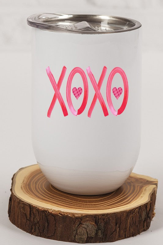 Red + Pink XOXO Cold Cup Tumbler