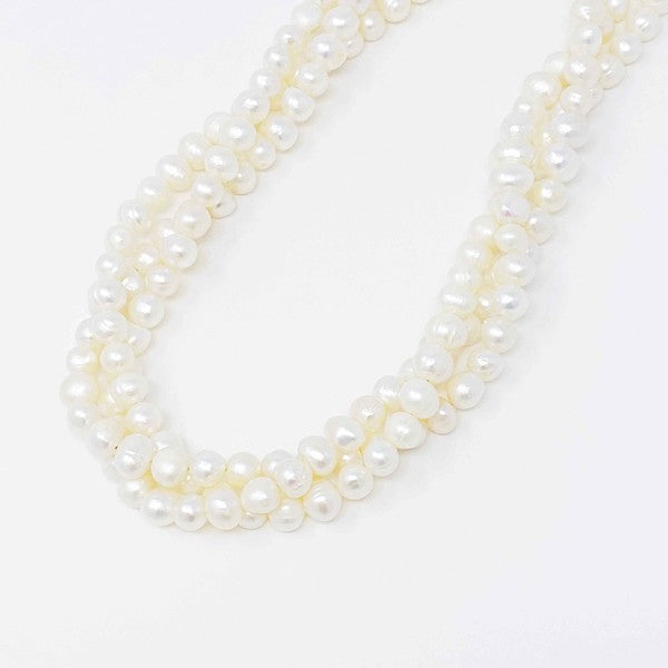 Be Sea-ing You Pearl Three Strand Necklace