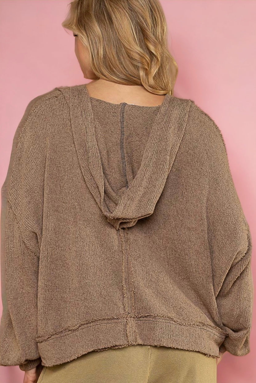 Grab & Go Hooded Knit Top