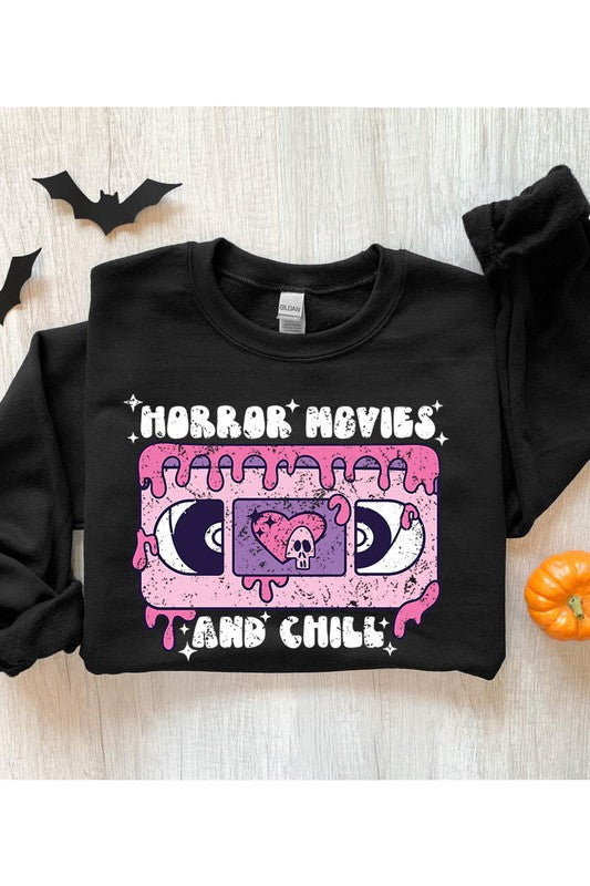 Horror movies and chill sweatshirt hot sale