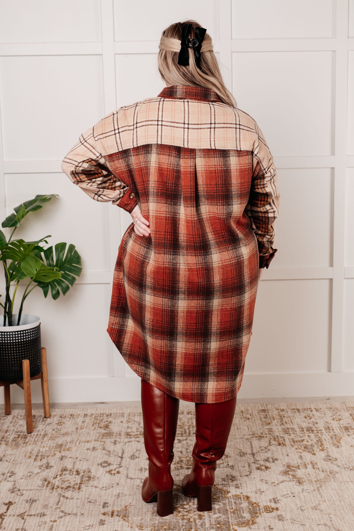 Off Grid Plaid Oversized Flannel Maxi Shirt (Small to 3XL)