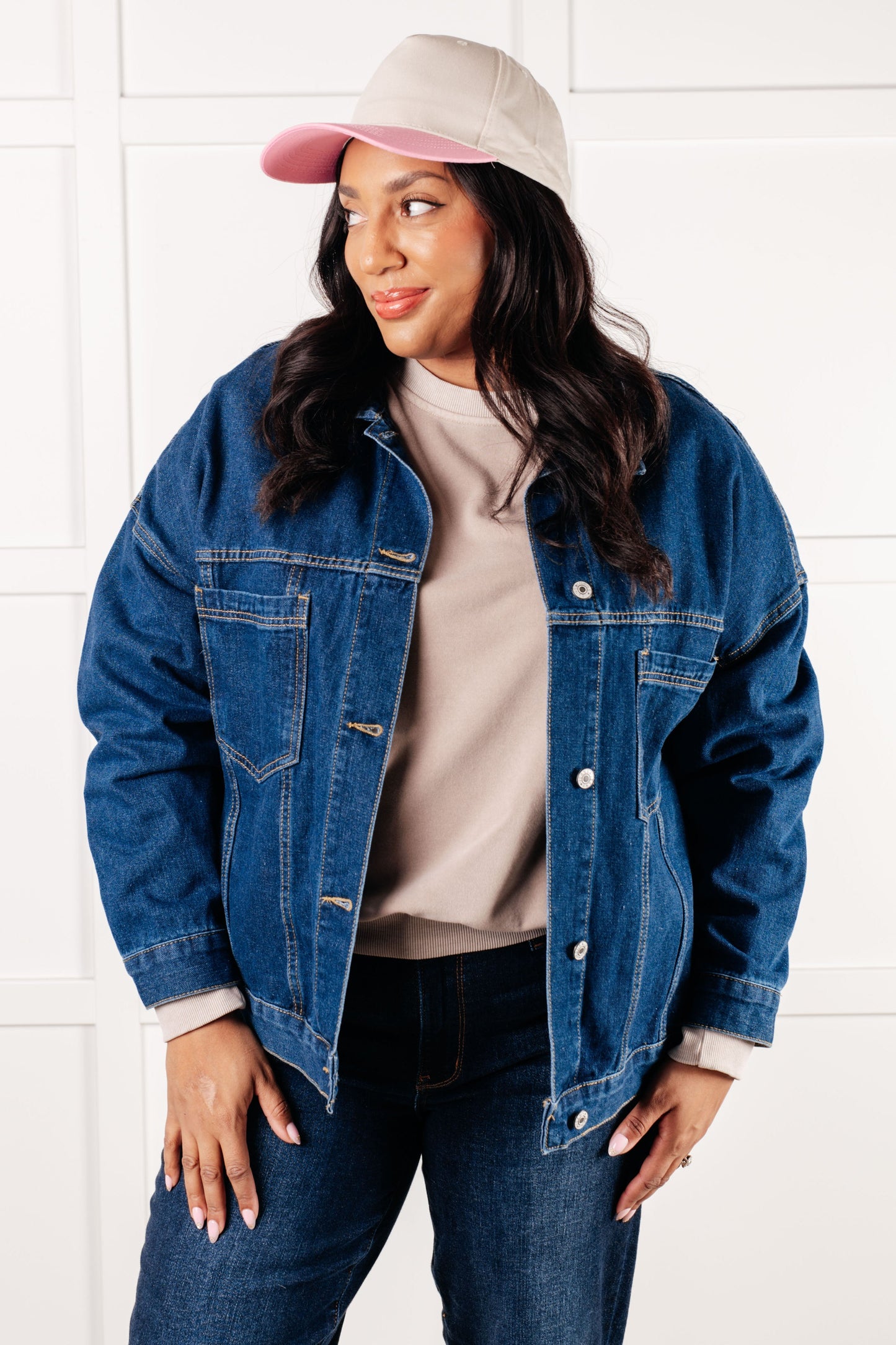 Old School Classic Oversized Dark Wash Denim Jacket (Small to 2XL)