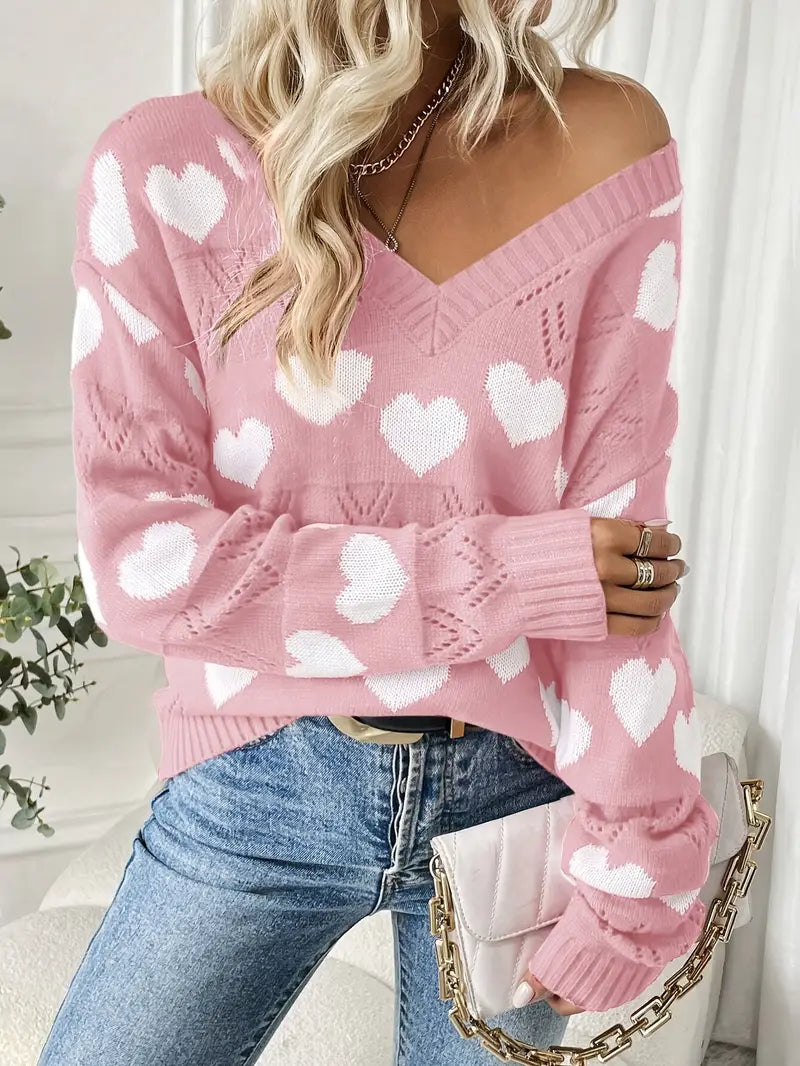 In A Heartbeat V Neck Lightweight Sweater