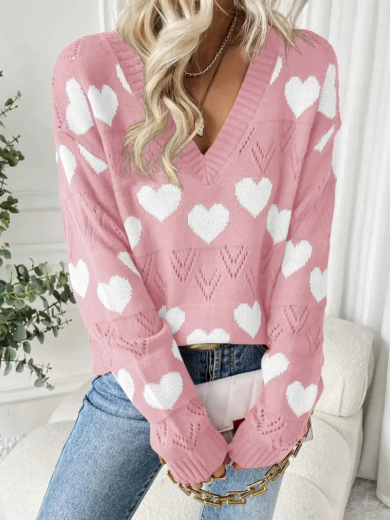 In A Heartbeat V Neck Lightweight Sweater