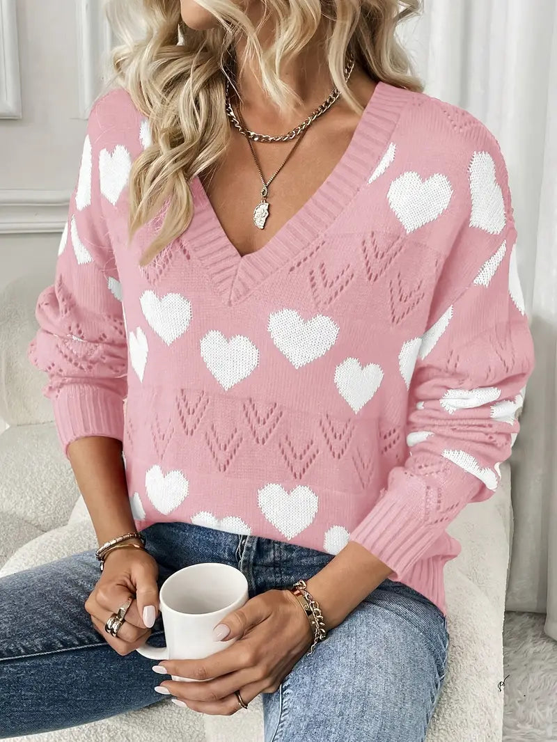 In A Heartbeat V Neck Lightweight Sweater