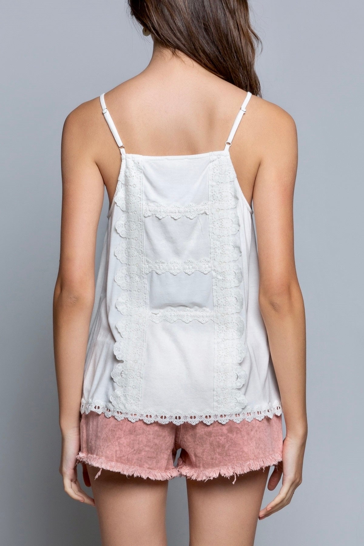 Love The Lace Sleeveless Rayon Jersey Cami Top (2 Colors)