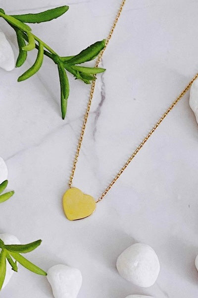 My Heart Double Sided Reversible Gold Necklace