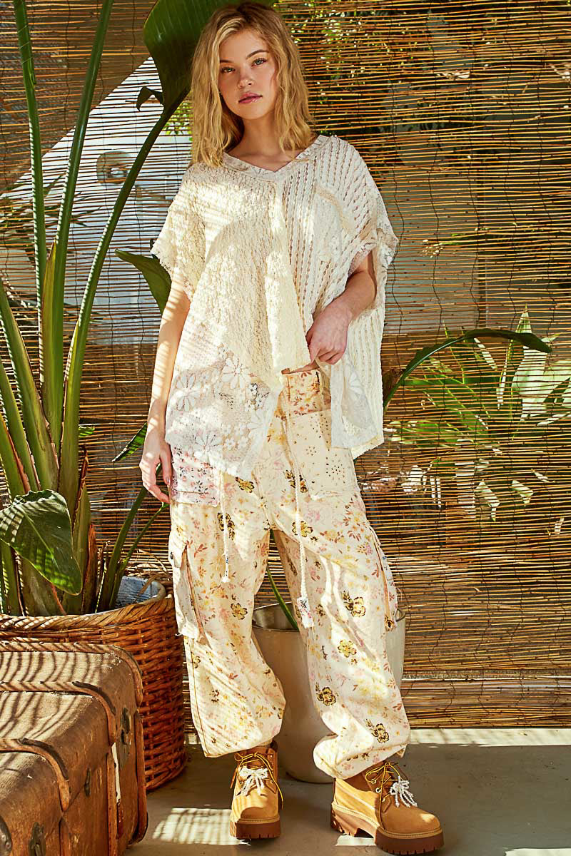 Angel Baby Floral Lace V Neck Top (2 Colors)