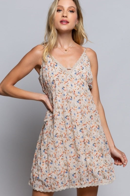 Now or Never Floral Mini Slip Dress (2 Colors)