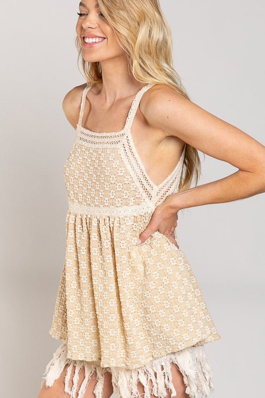 Girl’s Trip Floral Embroidered Babydoll Tunic Top