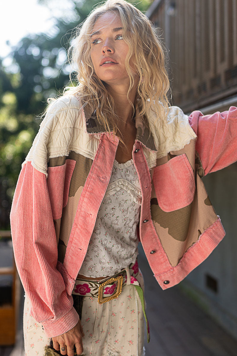 The Army Brat Vintage Washed Camo Jacquard + Corduroy Jacket