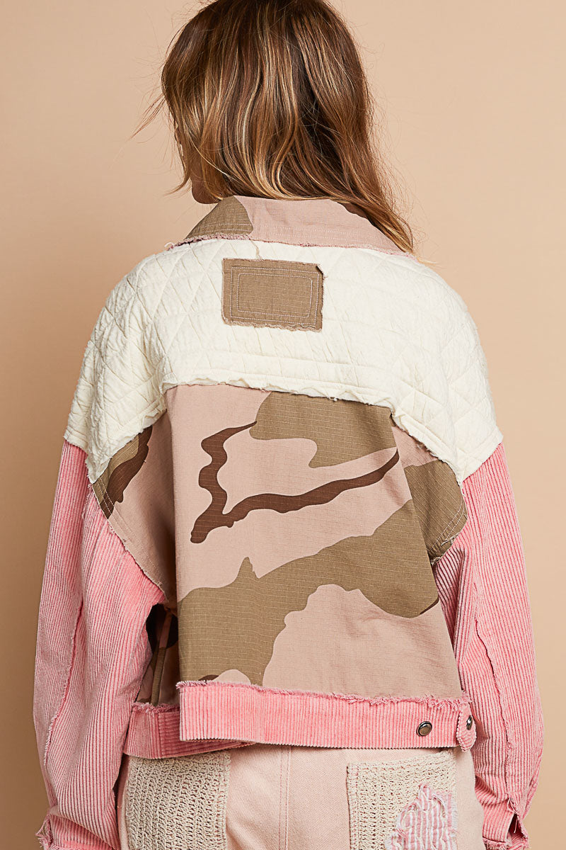 The Army Brat Vintage Washed Camo Jacquard + Corduroy Jacket
