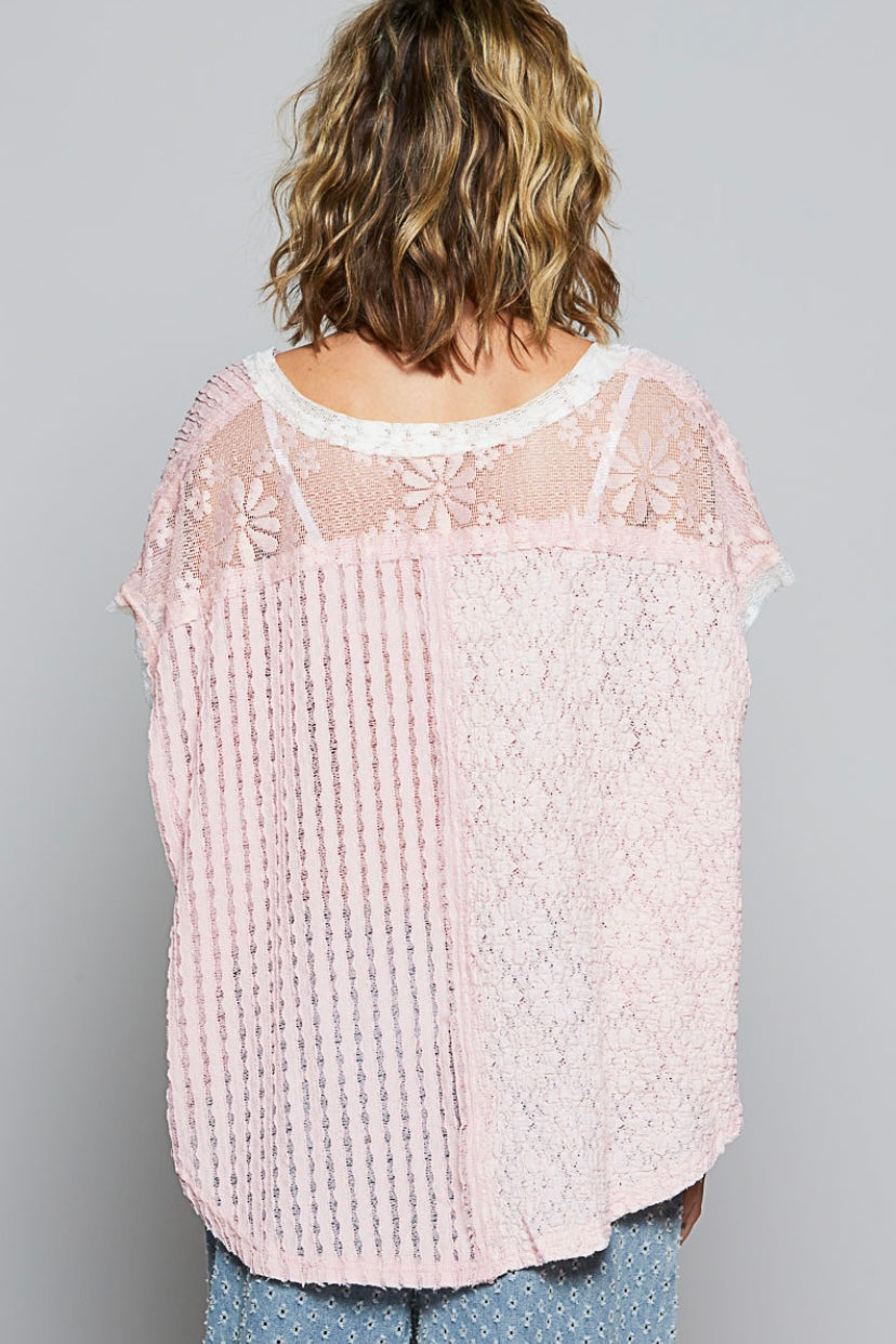 Angel Baby Floral Lace V Neck Top (2 Colors)