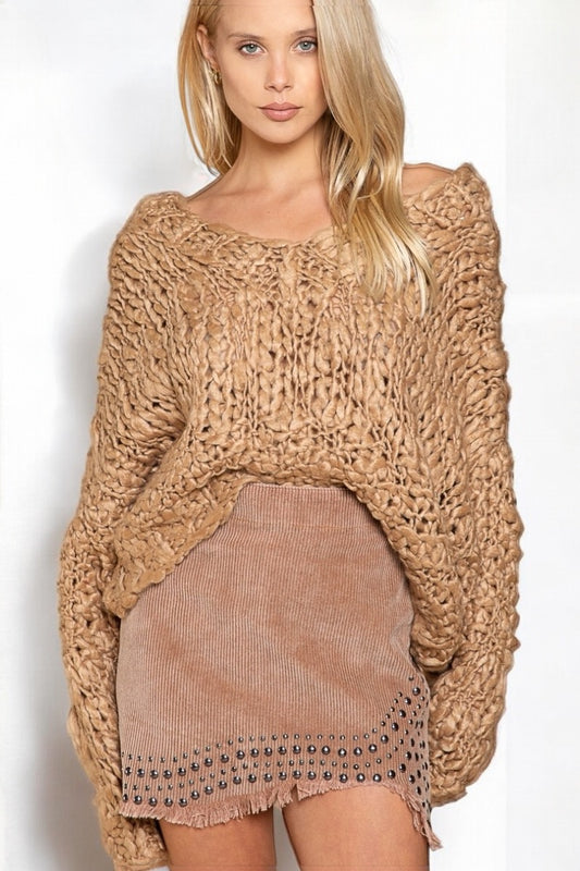 Pilose Cloud Spun Handmade Chunky Knit Sweater