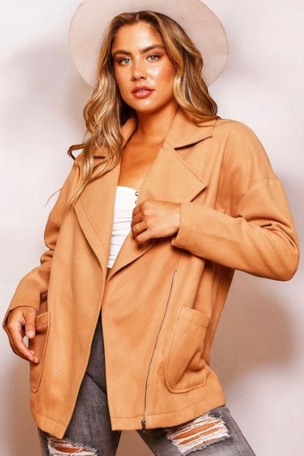 Throwback Diva Zip Up Blazer Style Jacket