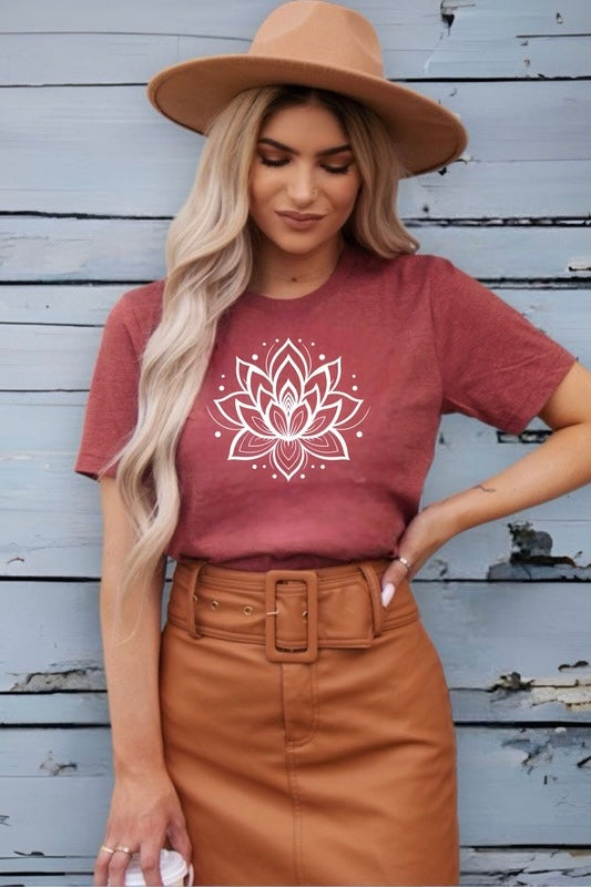 Lotus Flower Short Sleeve Graphic Tee