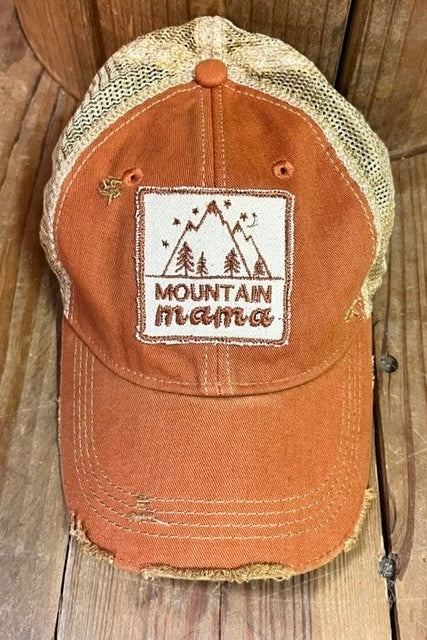 Mountain Mama Embroidered Patch Trucker Hat