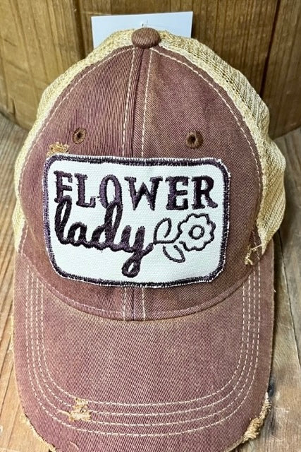 Flower Lady Patch Hat