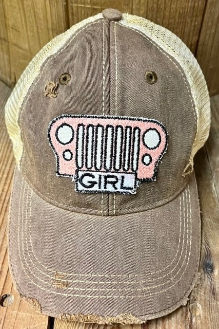 Jeep Girl Embroidered Patch Cap