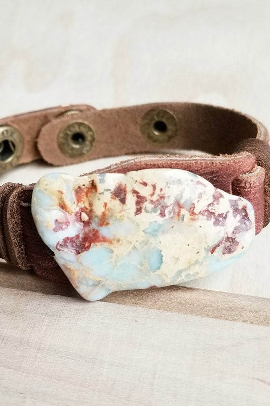 Aqua Terra Narrow Leather Snap Bracelet