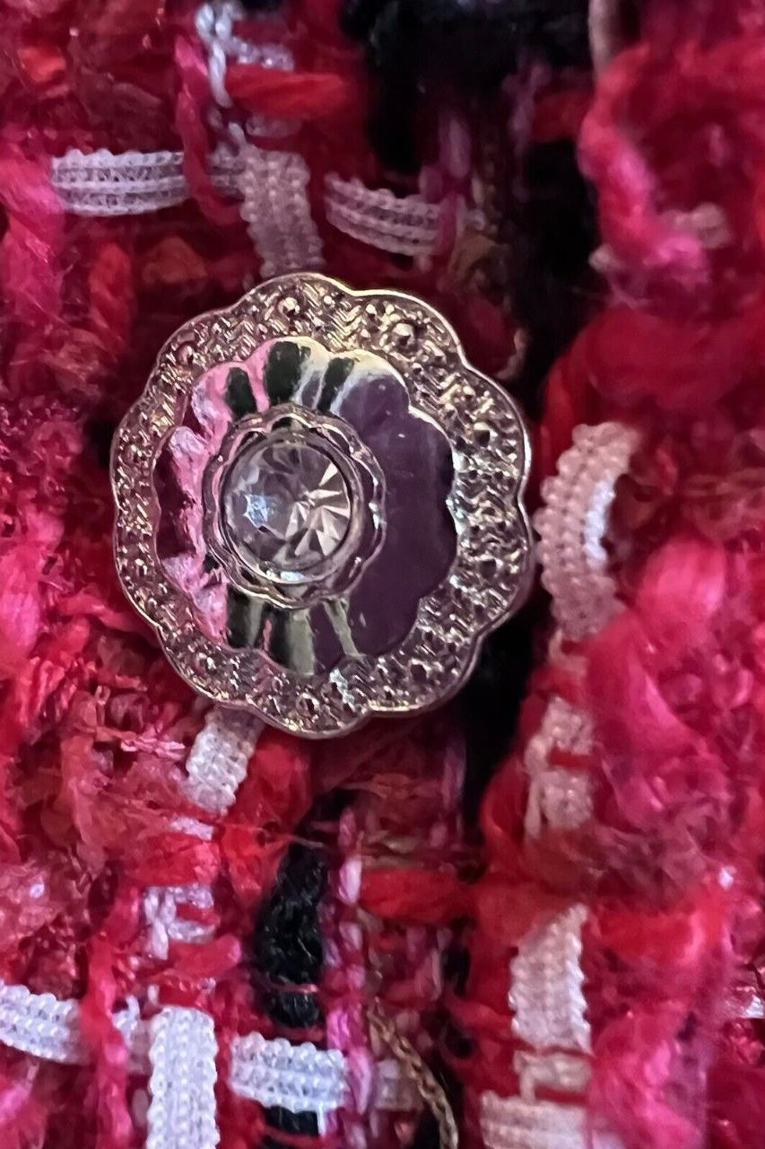 Hearts on Fire Red Tweed 2 Button Blazer