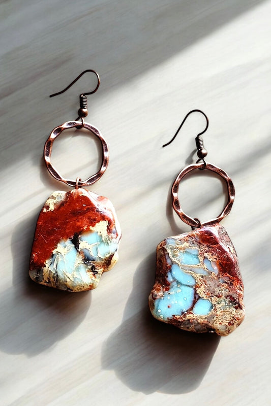 Aqua Terra Jasper Chunky Earrings