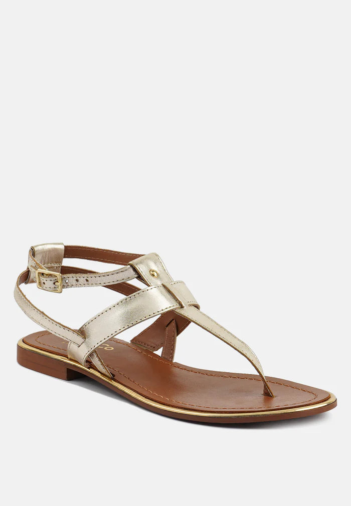 Rag & Co Classic Leather Thong Sandals