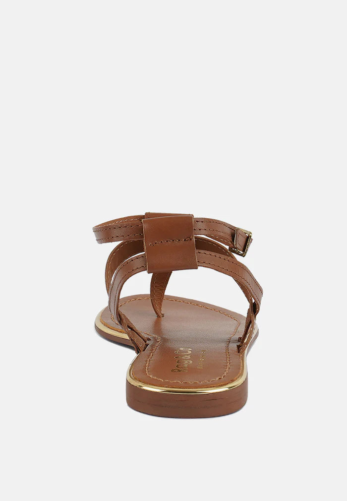 Rag & Co Classic Leather Thong Sandals