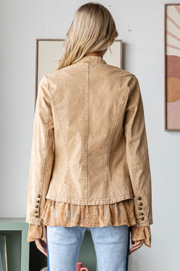 My Ruffled Romance Washed Lace Ruffle Jacket