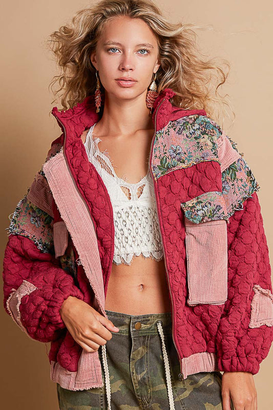 What The Puff: Center Stage Balloon Sleeve Quilted Jacket (2 Colors)