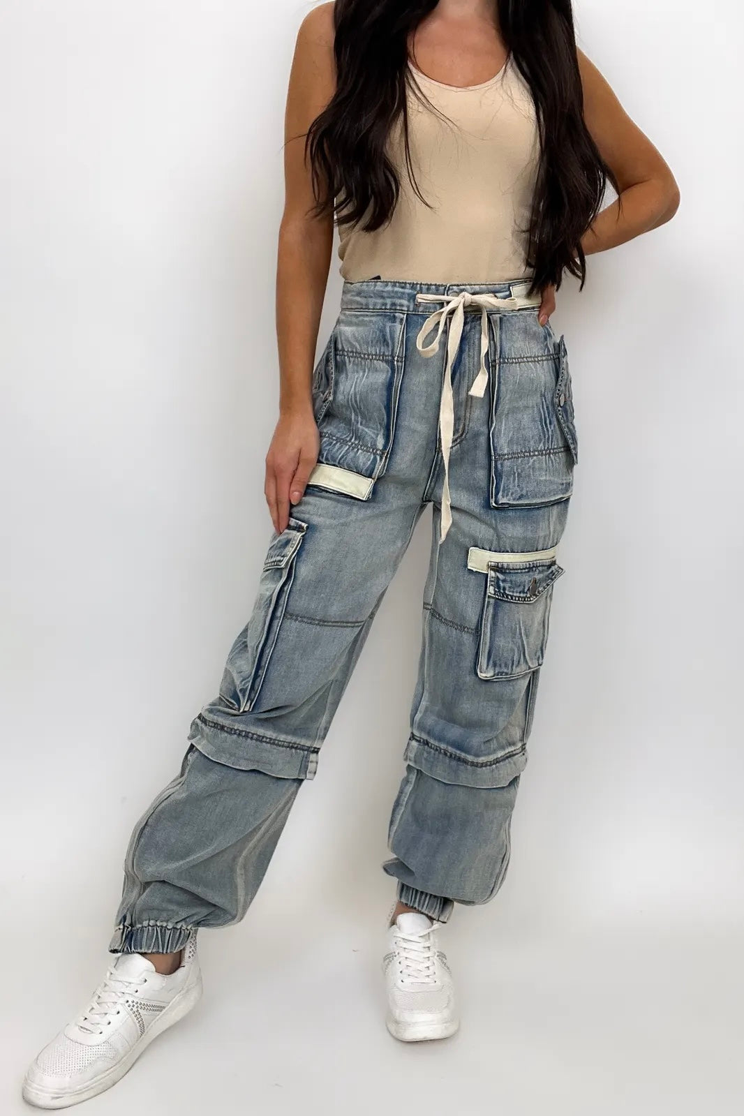 Glory Days Y2K Slouchy Fit Cargo Jeans