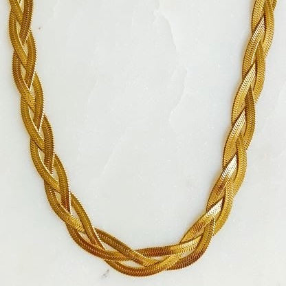 The Best Dressed Braided Herringbone Chain Necklace