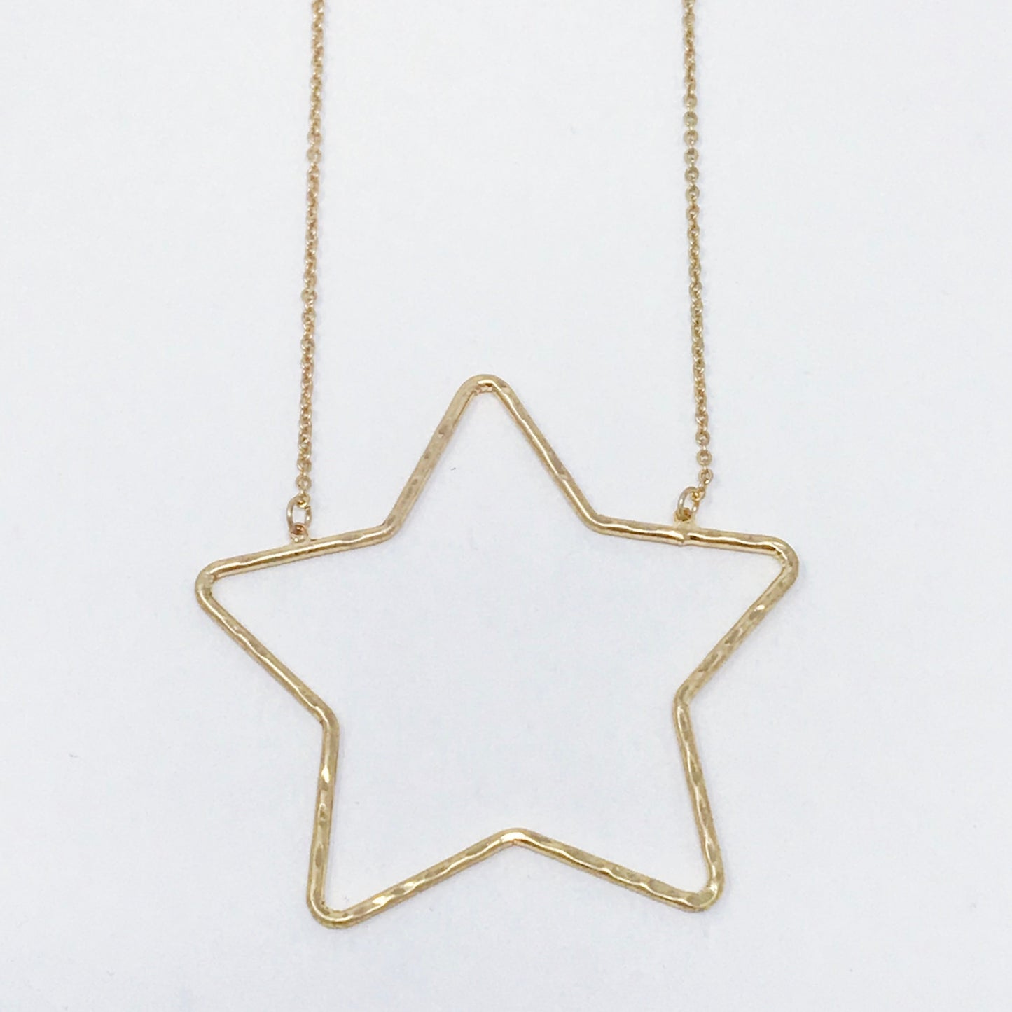 Shine Baby Girl Large Open Star Long Necklace