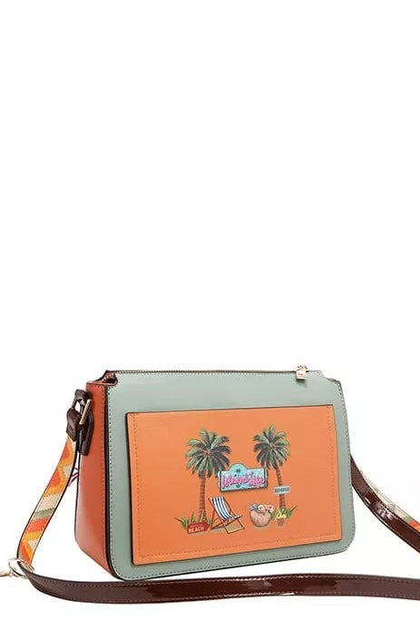 Sun and Sand Embellished Vegan Leather Crossbody