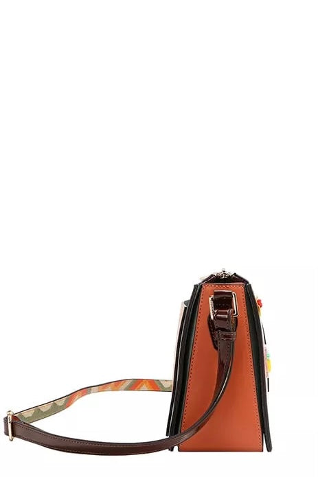 Sun and Sand Embellished Vegan Leather Crossbody