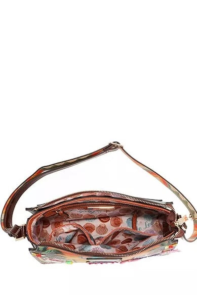 Sun and Sand Embellished Vegan Leather Crossbody