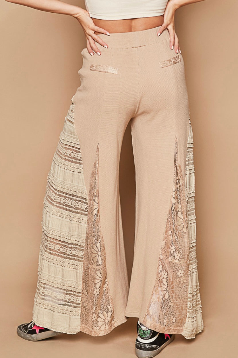 Mykonos Lace Paneled Wide Leg Pants (4 Colors)