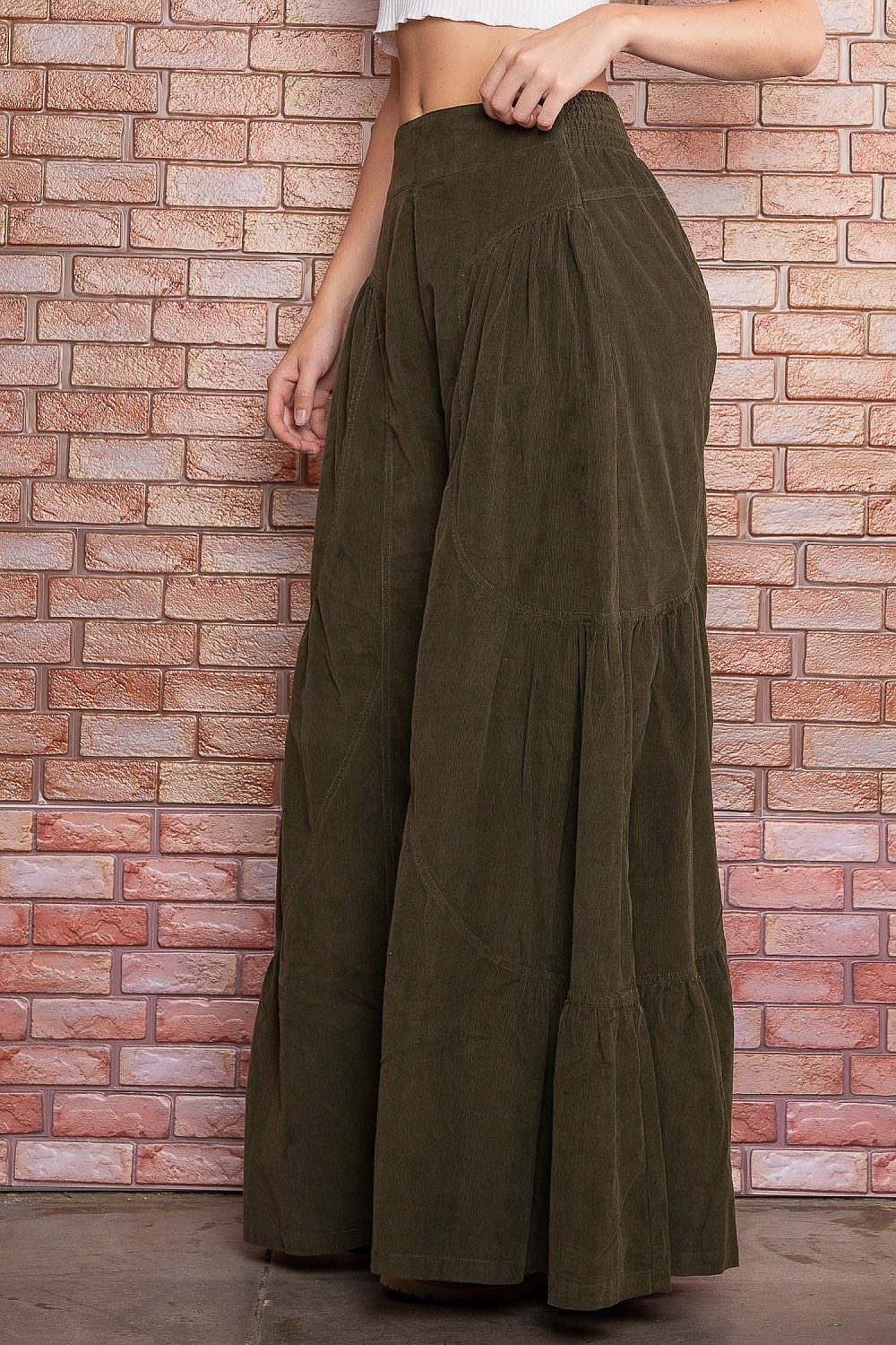 Cruising Into Cool Ultra Wide Leg Corduroy Pull Ons (2 Colors)