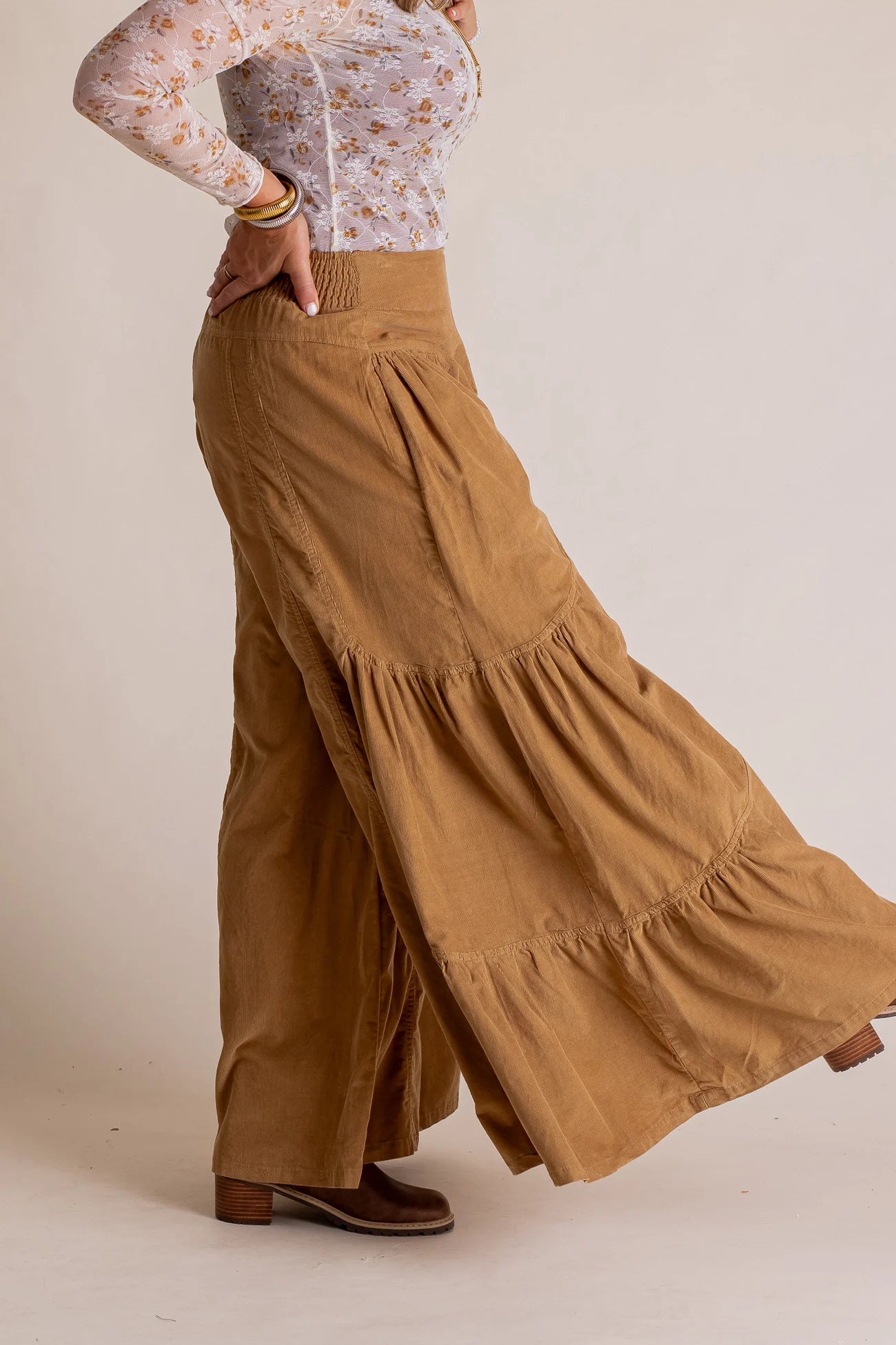 Cruising Into Cool Ultra Wide Leg Corduroy Pull Ons (2 Colors)