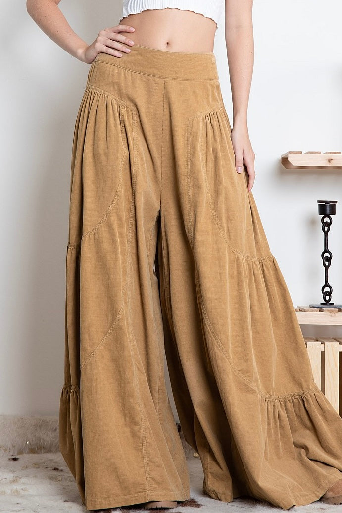 Cruising Into Cool Ultra Wide Leg Corduroy Pull Ons (2 Colors)