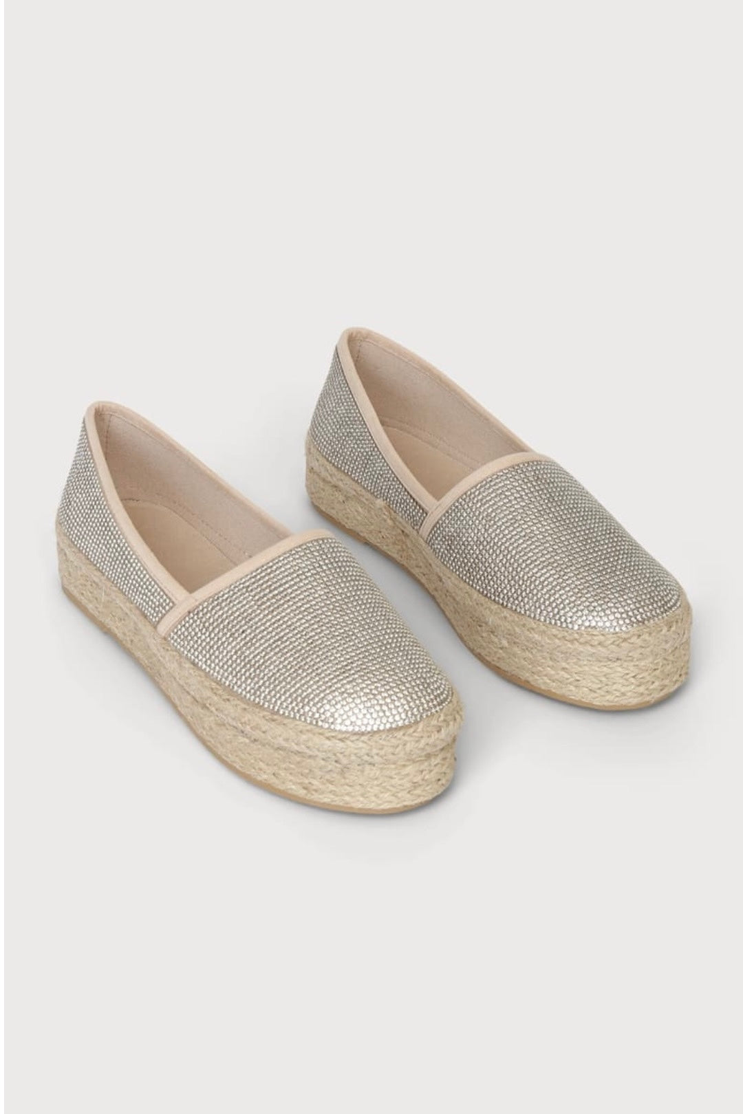 Current Mood, Sparkling: Rhinestone Encrusted Slip On Espadrilles