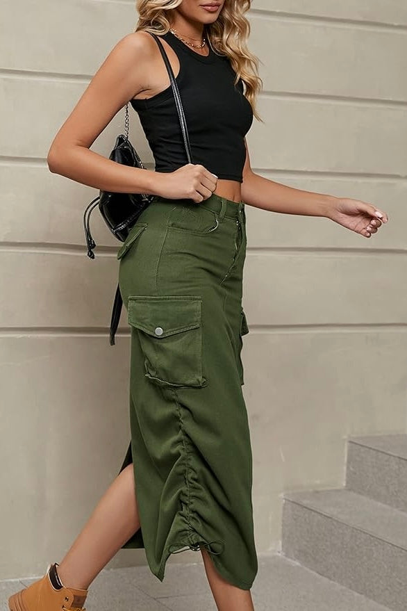 Tell Me More Pull Tab Cargo Midi (3 Colors)