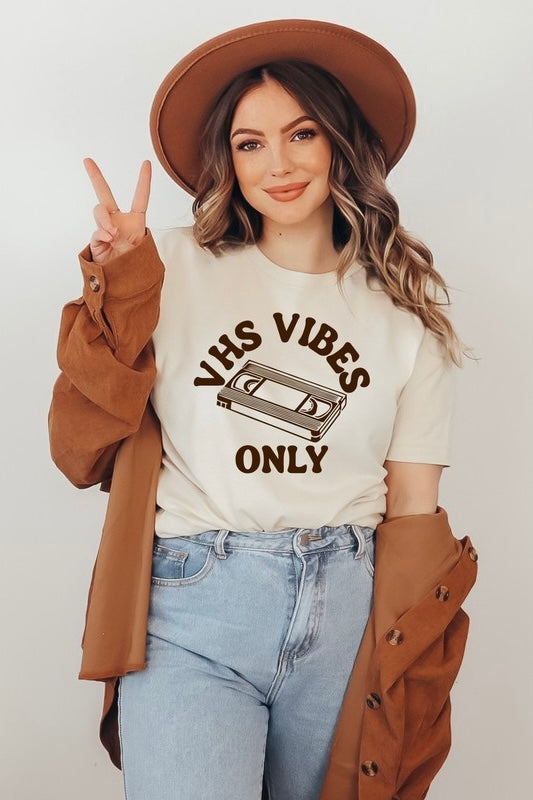 VHS Vibes Only Short Sleeve  Graphic Tee