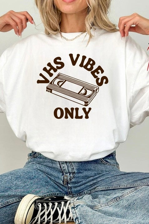 VHS Vibes Only Short Sleeve  Graphic Tee